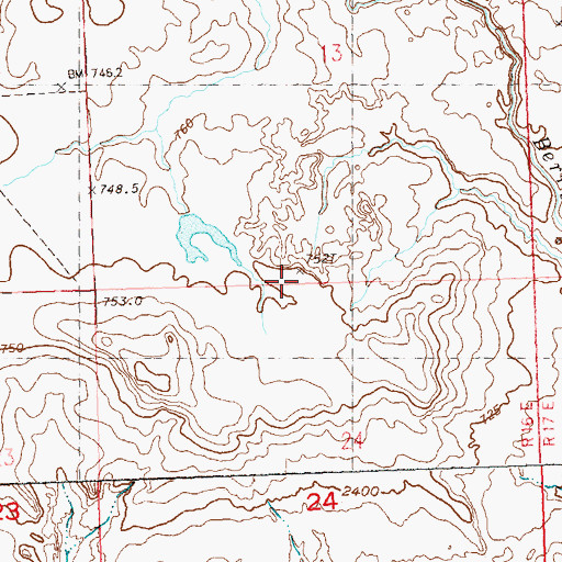 Topographic Map of Township of Englewood, SD