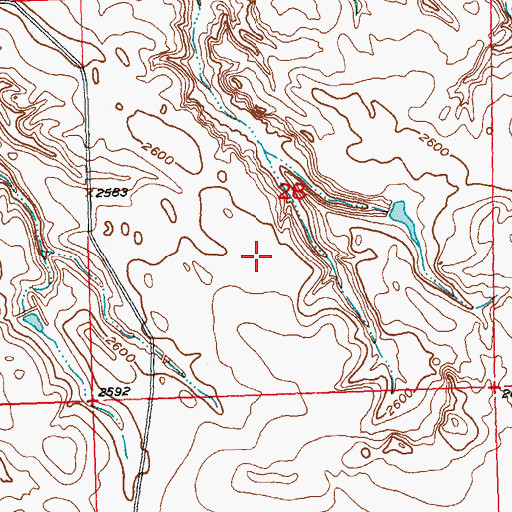 Topographic Map of Township of Deep Creek, SD