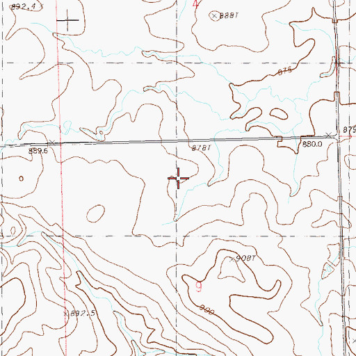 Topographic Map of Township of Wyandotte, SD