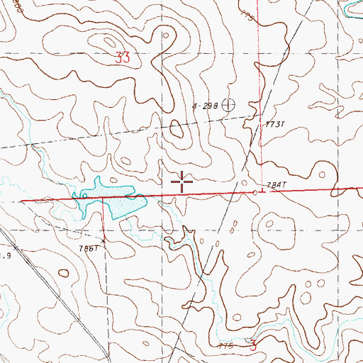 Topographic Map of Township of Chance, SD