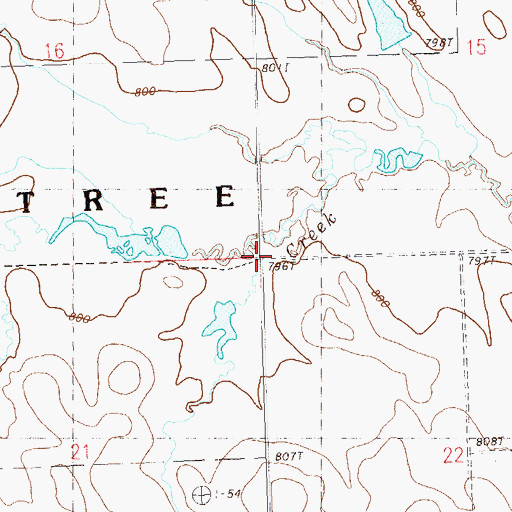Topographic Map of Township of Lone Tree, SD