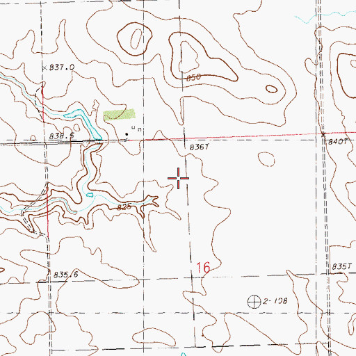 Topographic Map of Township of Vickers, SD