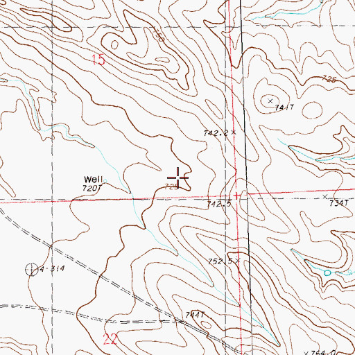 Topographic Map of Township of Anderson (historical), SD