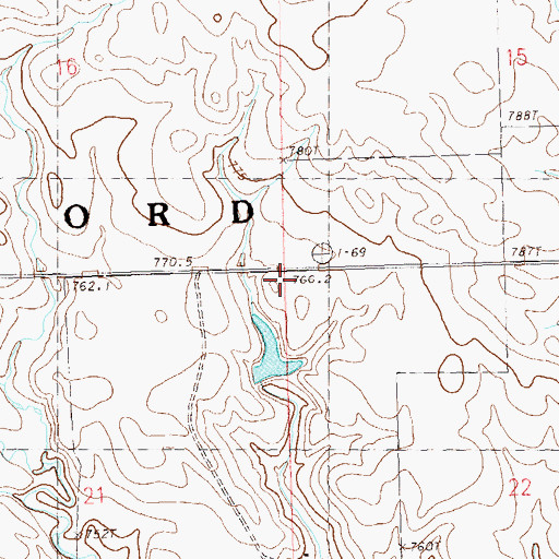 Topographic Map of Township of Rockford, SD