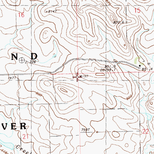 Topographic Map of Township of Fredlund, SD