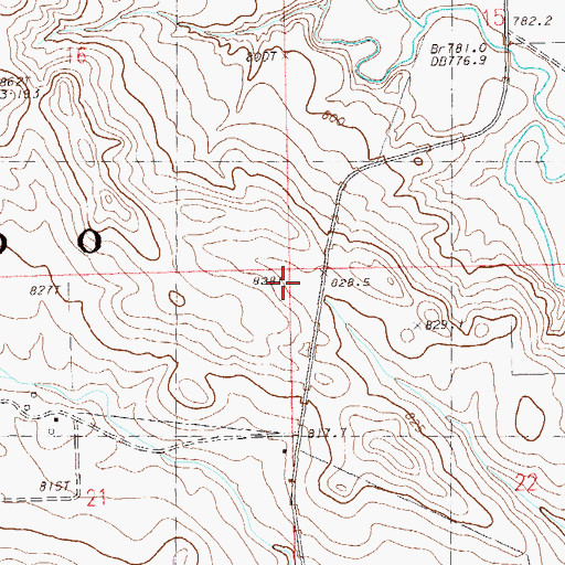 Topographic Map of Township of Glendo, SD