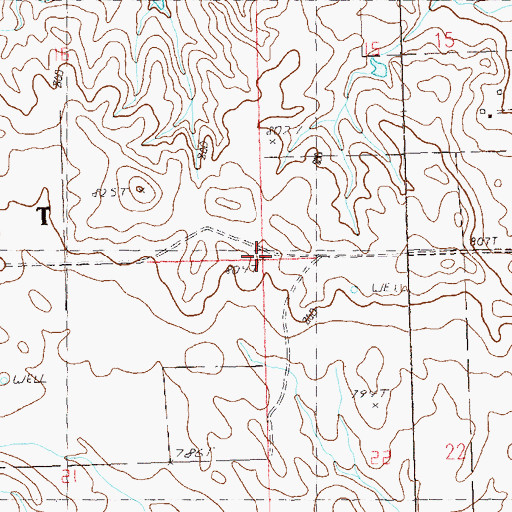 Topographic Map of Township of Barrett, SD