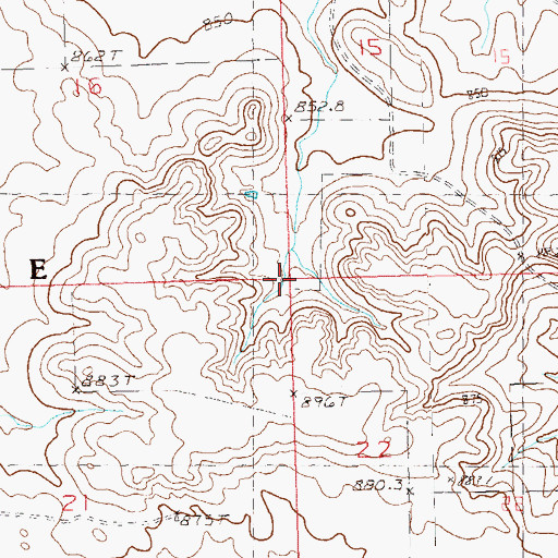Topographic Map of Township of Lodgepole, SD