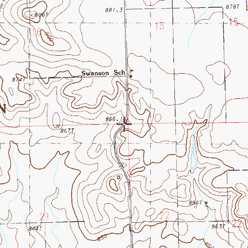 Topographic Map of Township of Wilson, SD