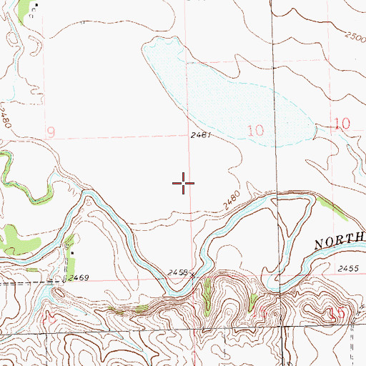 Topographic Map of Township of Grand River, SD