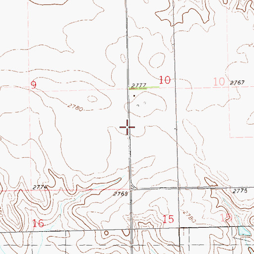 Topographic Map of Township of Horse Creek, SD