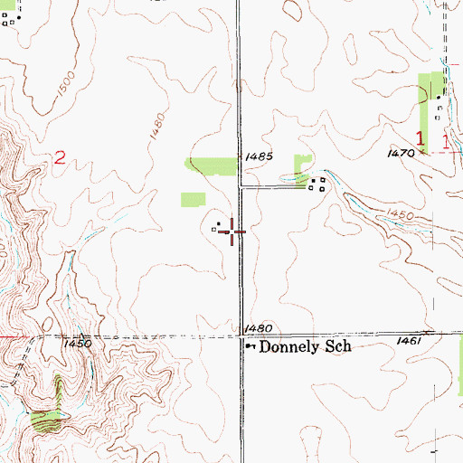 Topographic Map of Township of Running Water (historical), SD