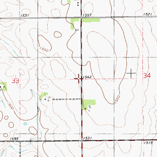 Topographic Map of Township of Hancock (historical), SD