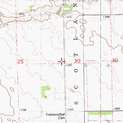 Topographic Map of Township of Scotland (historical), SD