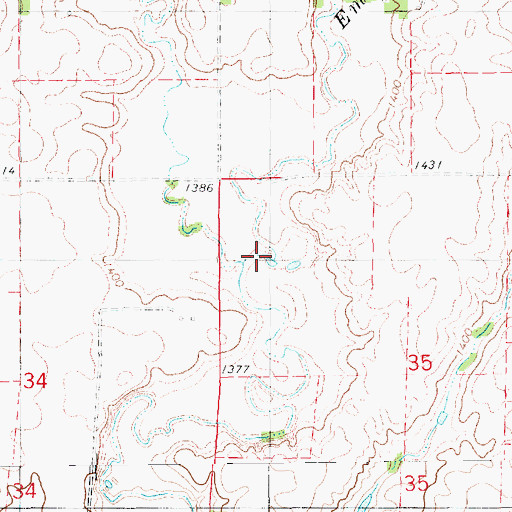 Topographic Map of Township of Vielhauer, SD