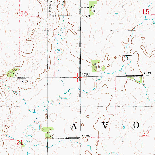 Topographic Map of Township of Avon, SD