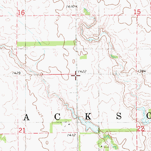 Topographic Map of Township of Jackson, SD