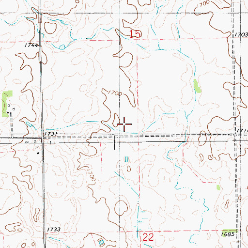 Topographic Map of Township of Monroe, SD