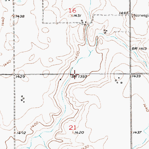 Topographic Map of Township of Hancock, SD