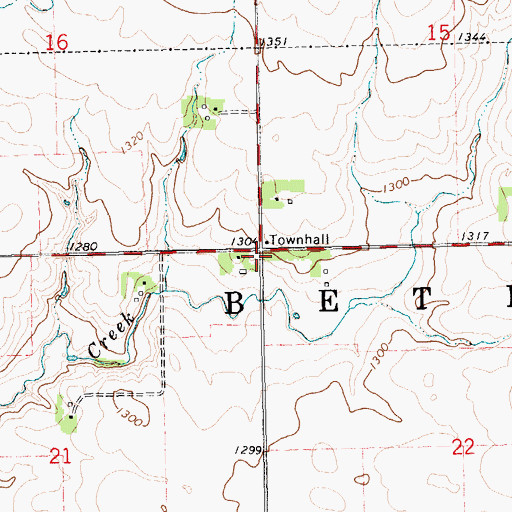 Topographic Map of Township of Bethel, SD