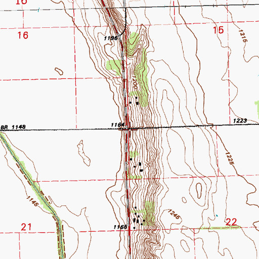 Topographic Map of Township of Spirit Mound, SD