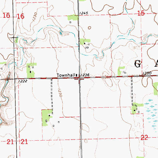 Topographic Map of Township of Garfield, SD
