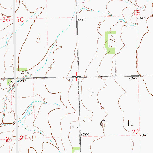 Topographic Map of Township of Glenwood, SD