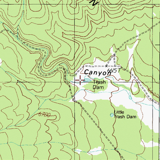 Topographic Map of Trash Dam, AZ