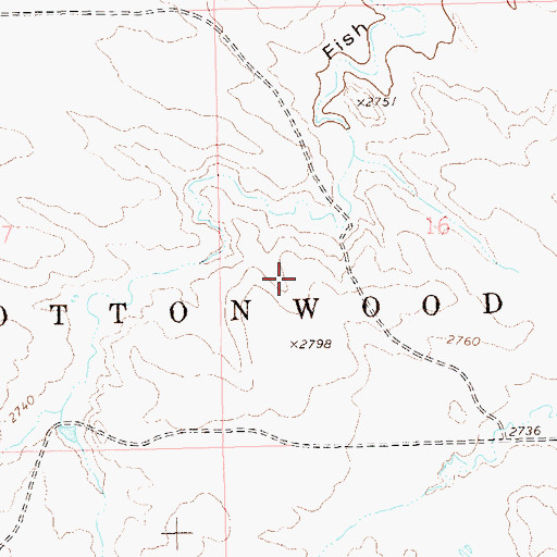 Topographic Map of Township of Cottonwood, SD