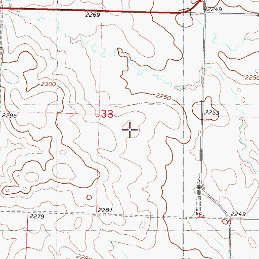 Topographic Map of Township of Firesteel, SD