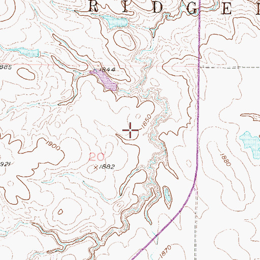 Topographic Map of Township of Ridgeland, SD
