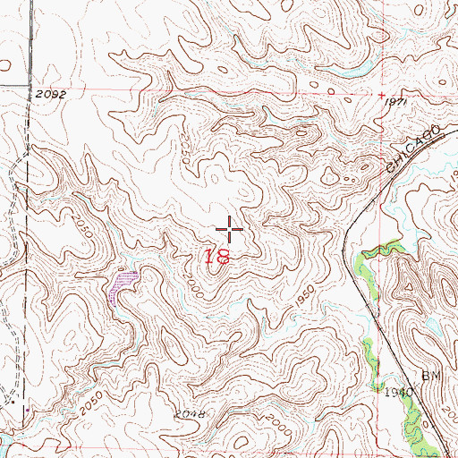 Topographic Map of Township of Wood, SD