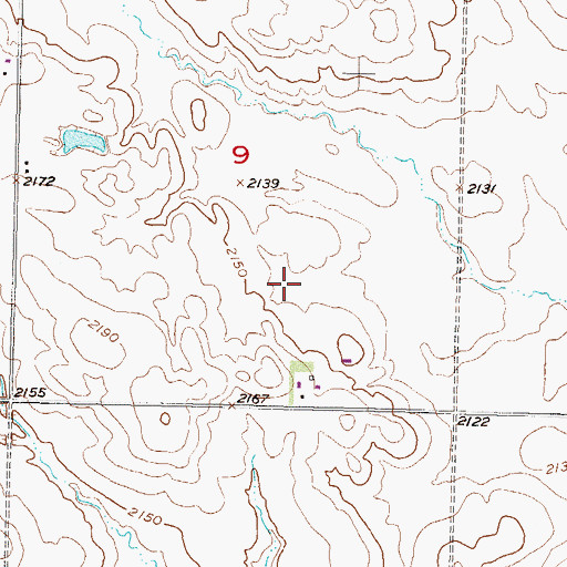 Topographic Map of Township of Little Oak, SD