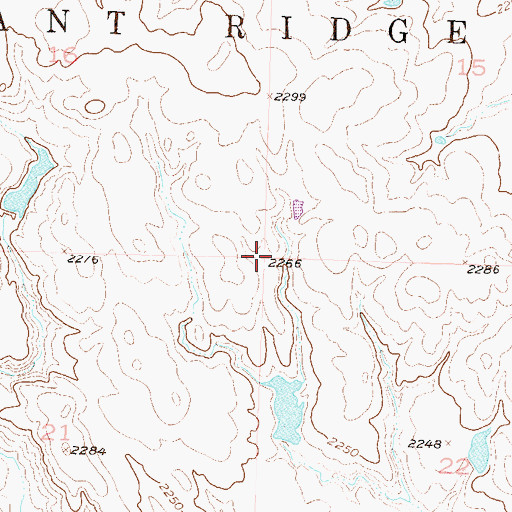 Topographic Map of Township of Pleasant Ridge, SD