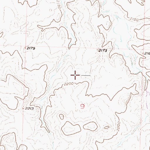 Topographic Map of Township of Ceder, SD