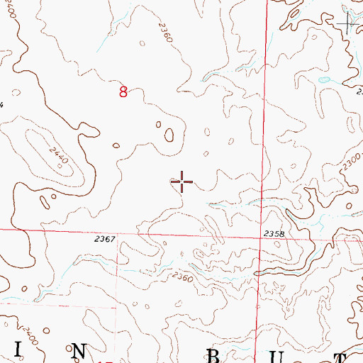 Topographic Map of Township of Twin Butte, SD