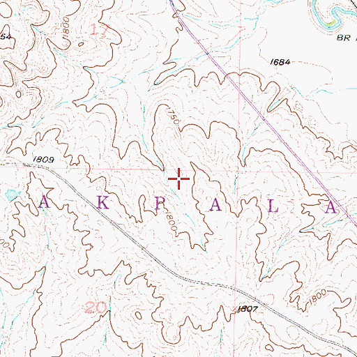 Topographic Map of Township of Wakpala, SD