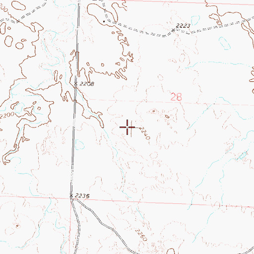 Topographic Map of Township of Grand Valley, SD
