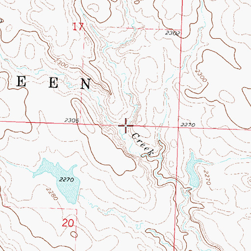 Topographic Map of Township of Rolling Green, SD
