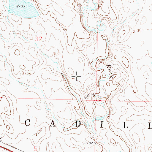 Topographic Map of Township of Cadillac, SD