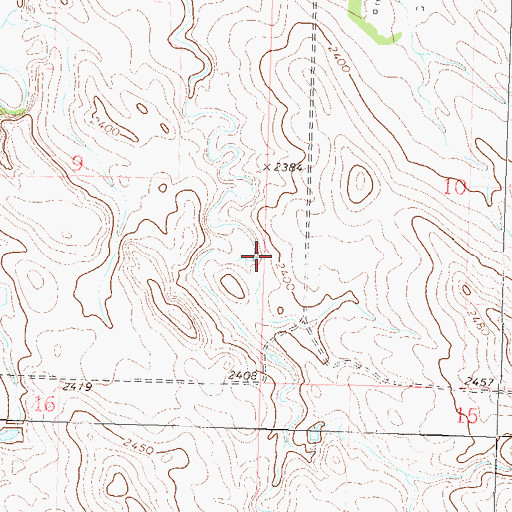 Topographic Map of Township of Custer, SD