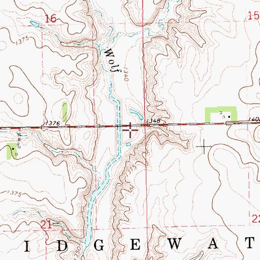 Topographic Map of Township of Bridgewater, SD