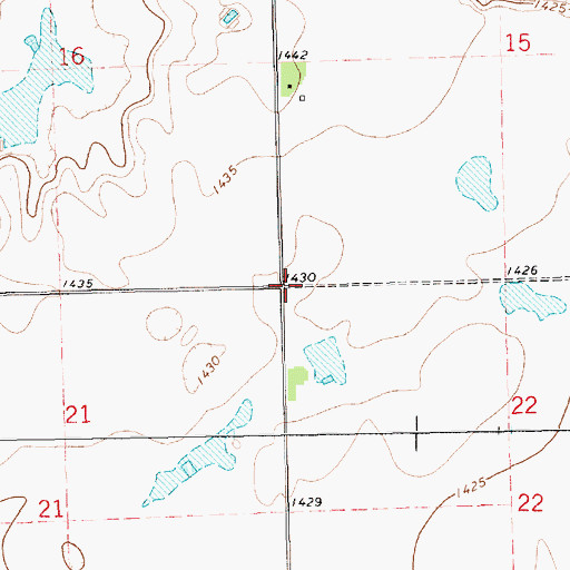 Topographic Map of Township of Jefferson, SD