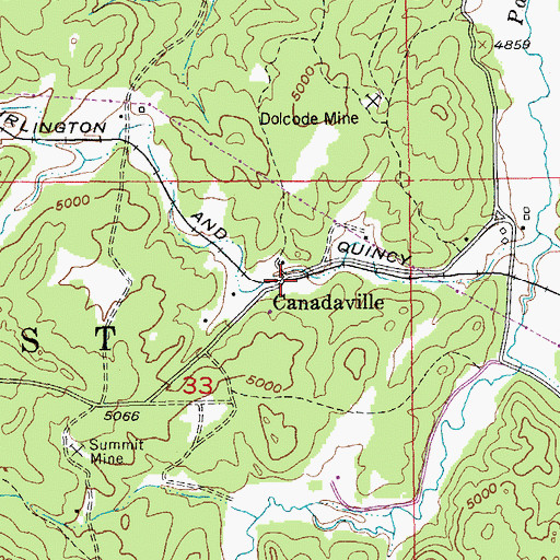 Topographic Map of Kennedyville, SD