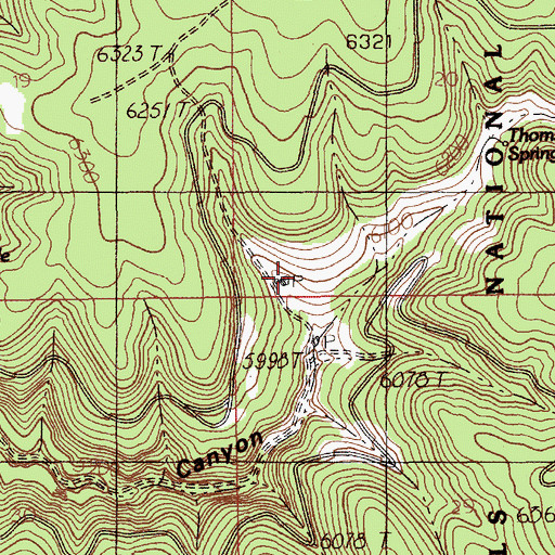 Topographic Map of Thomson Spring, SD
