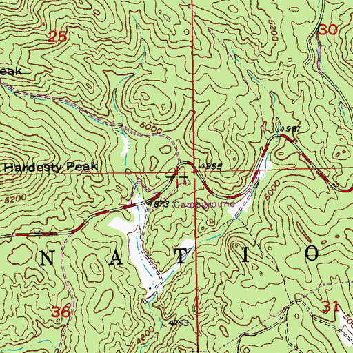 Topographic Map of Rushmore Shadows Resort, SD