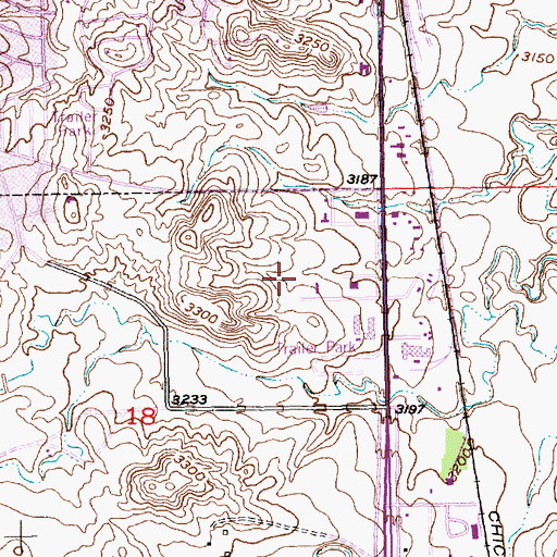 Topographic Map of LaCroix Links Golf Course, SD