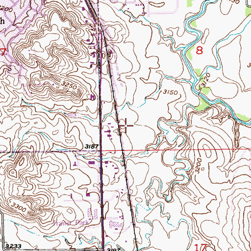 Topographic Map of Robbinsdale Park, SD