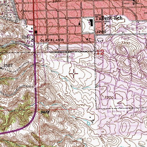 Topographic Map of Rapid City Regional Hospital, SD