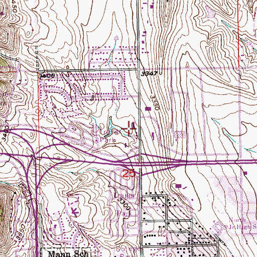 Topographic Map of Haines Station Shopping Center, SD